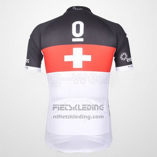2011 Fietskleding Trek Leqpard Kampioen Zwitserland Rood en Wit Korte Mouwen en Koersbroek